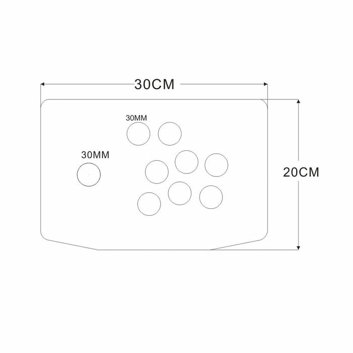 RAC-K500F Acrylic Panel Flat Case 24/30mm Button Hole DIY Arcade Joystick Kits - Just $29.99! Shop now at Retro Gaming of Denver