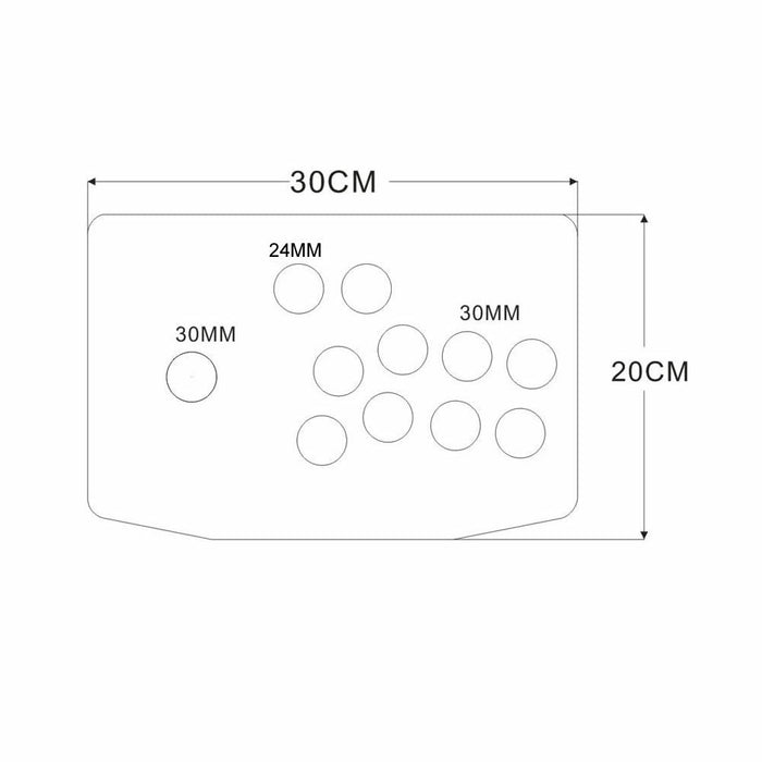 RAC-K500F Acrylic Panel Flat Case 24/30mm Button Hole DIY Arcade Joystick Kits - Just $29.99! Shop now at Retro Gaming of Denver