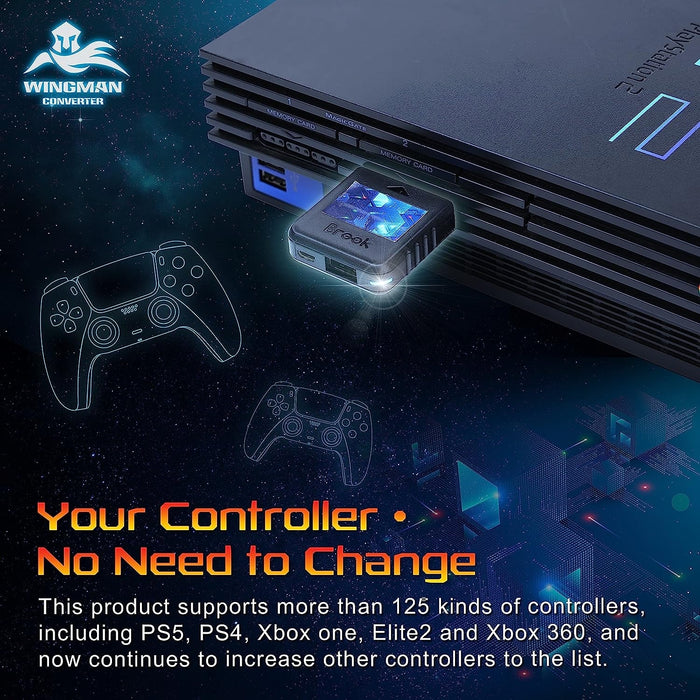 Brook Wingman PS2 Converter Wireless Version of PS4/3 to PS2/1, Retro Console - Just $39.99! Shop now at Retro Gaming of Denver