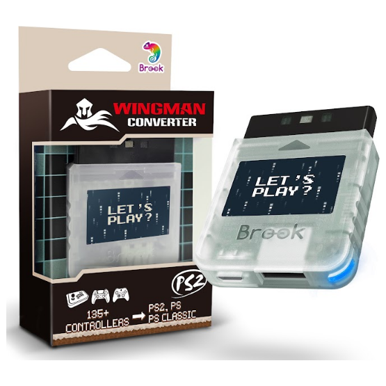 Brook Wingman PS2 Converter Wireless Version of PS4/3 to PS2/1, Retro Console Transparent White - Premium Controllers - Just $39.99! Shop now at Retro Gaming of Denver