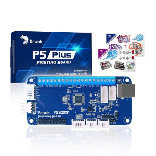 Brook P5 Plus Fighting Board - Pre-Installed Header Version, Lightning-Quick Response Times to Dominate The Fight. Arcade Stick PCB for PS5 Fighting Games, PS4, PS3, Switch and PC(X-Input) Consoles - Just $75! Shop now at Retro Gaming of Denver