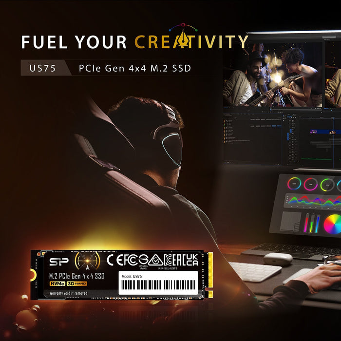 Silicon Power US75 1TB-4TB NVMe Gen4x4 M.2 2280 Internal Solid State Drive Compatible with PS5 - for just $157.97! 