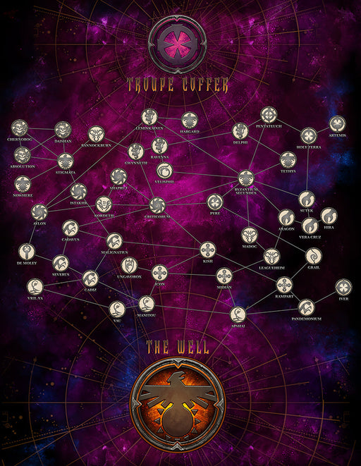 Fading Suns RPG: Cloth Play Mat - Jumpweb Map - for just $19.99! 