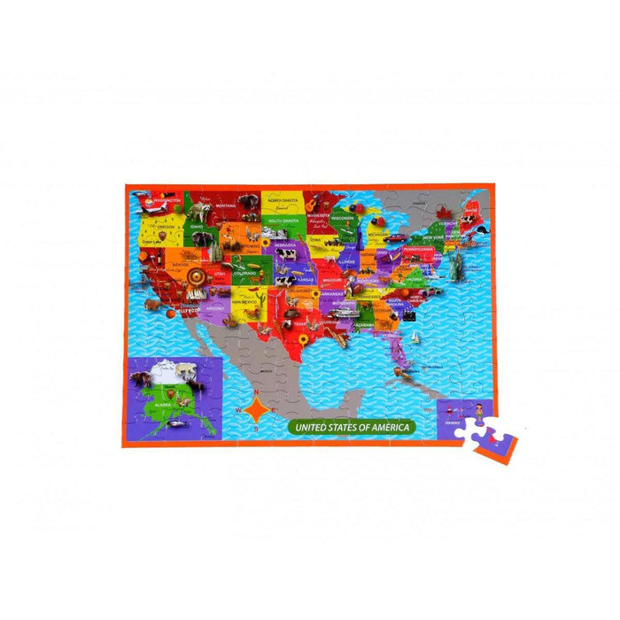 USA 100 Piece Jigsaw Puzzle in Sphere Tin Purple Cow - for just $5.99! 