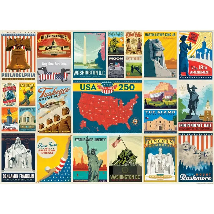 USA 250 Anniversary by Anderson Design 1000 Piece Jigsaw Puzzle MasterPieces - for just $17.99! 