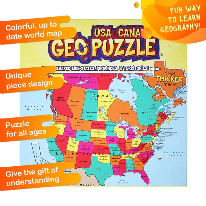 USA & Canada GeoPuzzle 69 Piece Jigsaw Puzzle Geotoys - for just $21.99! 