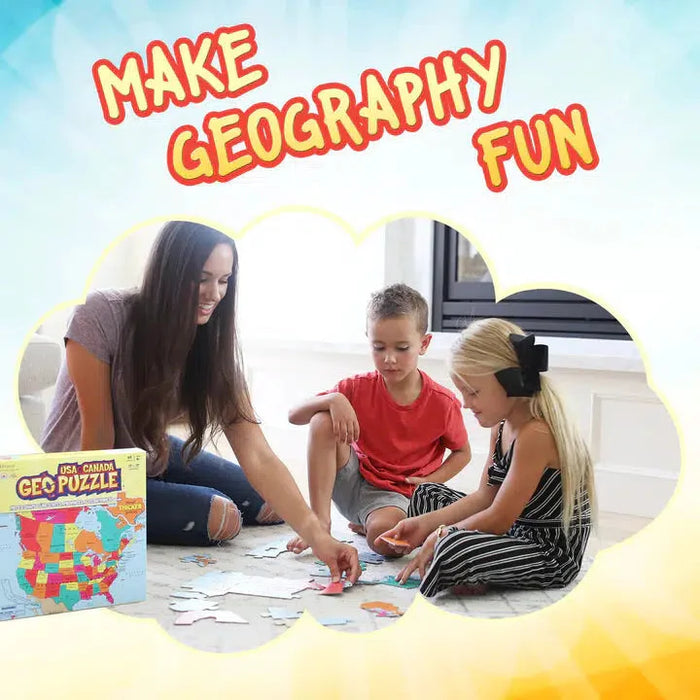 USA & Canada GeoPuzzle 69 Piece Jigsaw Puzzle Geotoys - for just $21.99! 