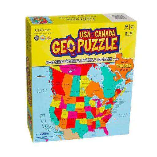 USA & Canada GeoPuzzle 69 Piece Jigsaw Puzzle Geotoys - for just $21.99! 