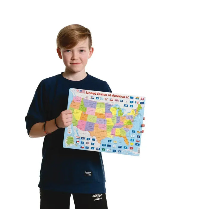 USA Map 48 Piece Tray Jigsaw Puzzle Larsen - for just $11.99! 