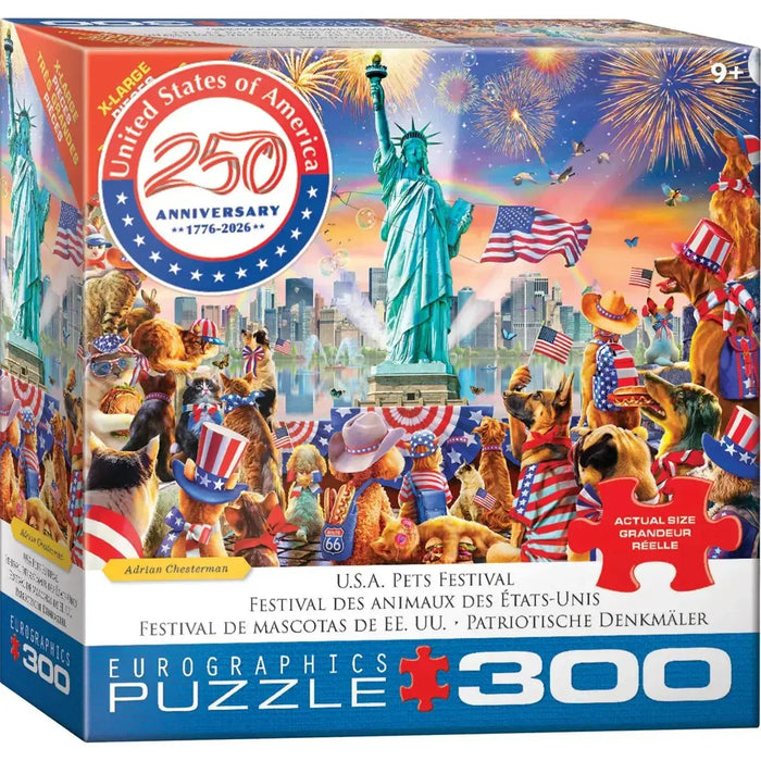 USA Pets Festival 300 Piece Jigsaw Puzzle Eurographics - for just $17.99! 