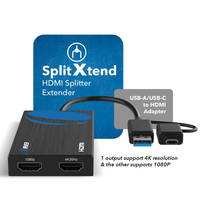 OREI SplitXtend HDMI Splitter Extender for Dual Video Monitor Extended Display (USBC2HDMI2) - Just $44.99! Shop now at Retro Gaming of Denver