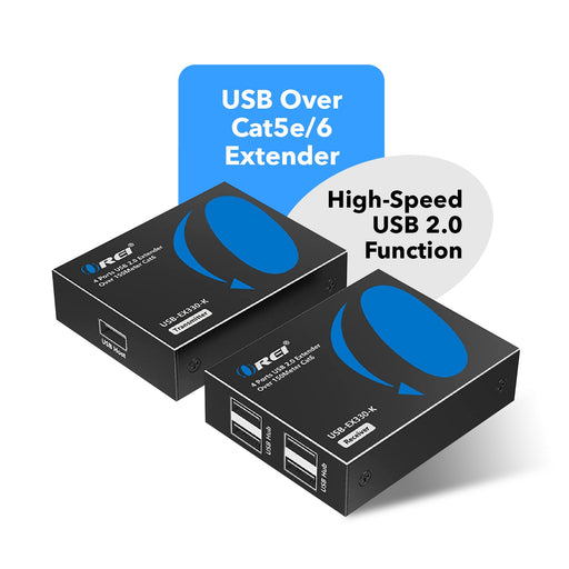 USB Over Ethernet Extender Upto 330 Feet - Extends USB 2.0 Signal Over CAT5e/6 LAN Ethernet Cable with 4 Ports (USB-EX330-K) - Premium  - Just $69.99! Shop now at Retro Gaming of Denver