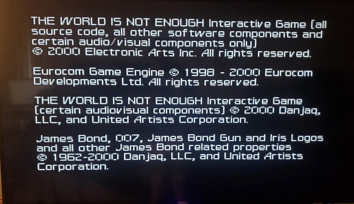 007 The World is Not Enough N64 Nintendo 64 Video Game Cartridge 2000 - for just $21.99! 