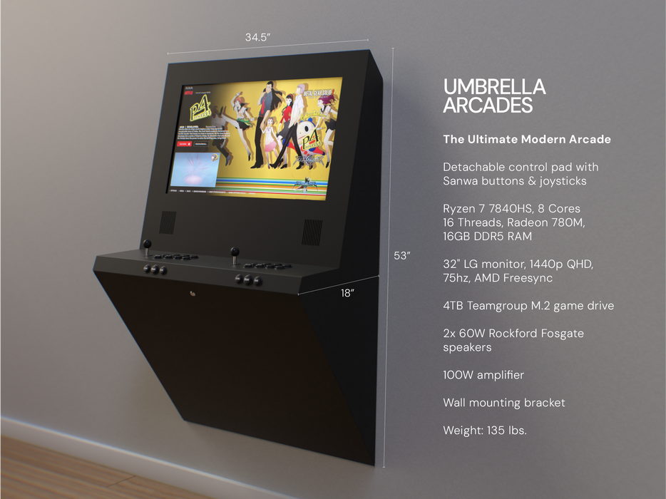 Wall Mounted Arcade - Classic Arcade - for just $4480! 