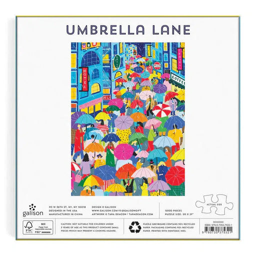 Umbrella Lane 1000 Piece Jigsaw Puzzle Galison - for just $19.99! 
