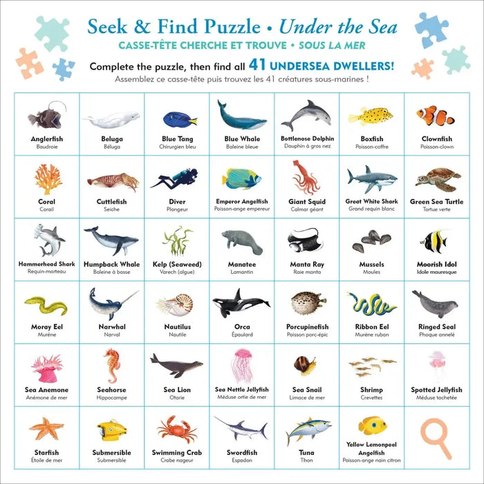 Under the Sea 100 Piece Seek & Find Jigsaw Puzzle Peter Pauper - for just $19.99! 