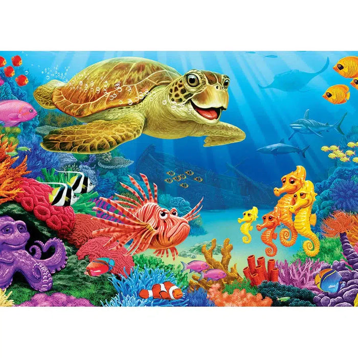 Undersea Turtle 35 Piece Tray Jigsaw Puzzle Cobble Hill - for just $9.99! 