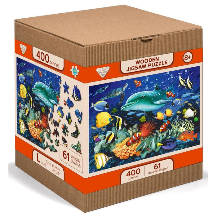 Underwater Adventures 400 Piece Wood Jigsaw Puzzle Wooden City - for just $24.99! 
