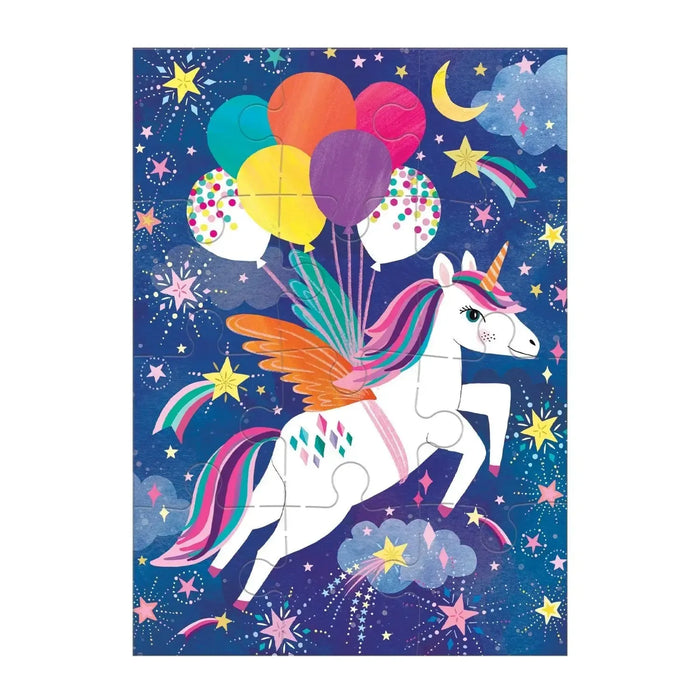 Unicorn Birthday Party Greeting Card 12 Piece Jigsaw Puzzle Mudpuppy - for just $7.99! 