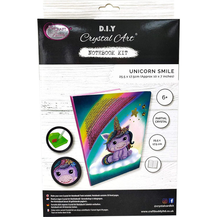 Unicorn Smile Crystal Art Notebook Kit Craft Buddy - for just $15.99! 