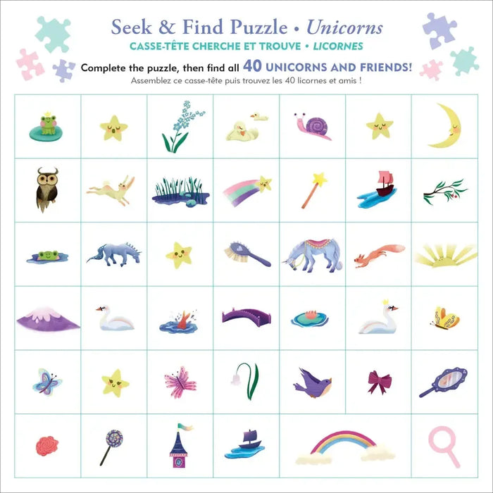 Unicorns 100 Piece Seek & Find Jigsaw Puzzle Peter Pauper - for just $19.99! 