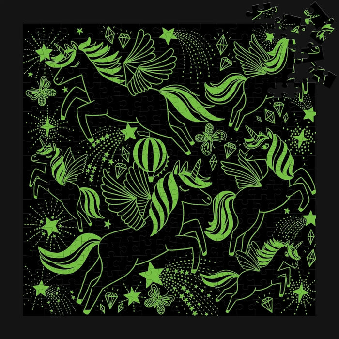 Unicorns Illuminated 300 Piece Glow in the Dark Jigsaw Puzzle Mudpuppy - for just $15.99! 
