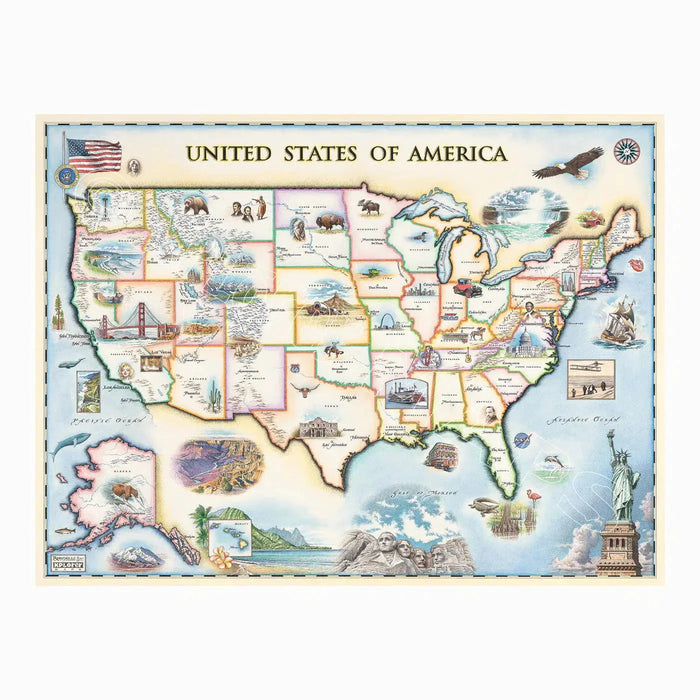 United States 1000 Piece Jigsaw Puzzle Xplorer Maps - for just $24.99! 