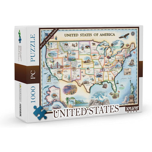 United States 1000 Piece Jigsaw Puzzle Xplorer Maps - for just $24.99! 