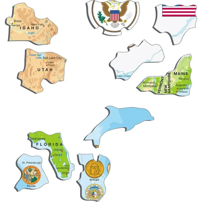 United States of America Map 90 Piece Tray Jigsaw Puzzle Larsen - for just $11.99! 