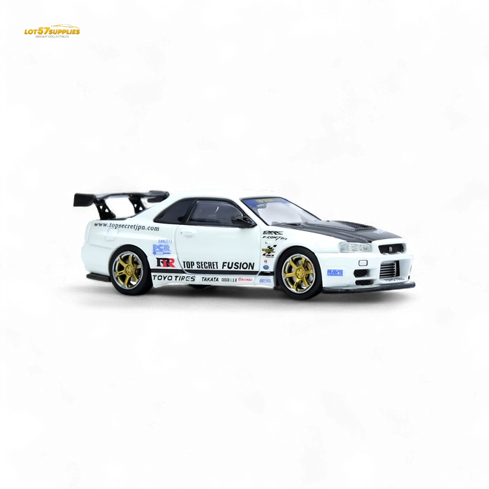 Inno64 Top Secret R34 GT-R White 1:64 - for just $29.99! 