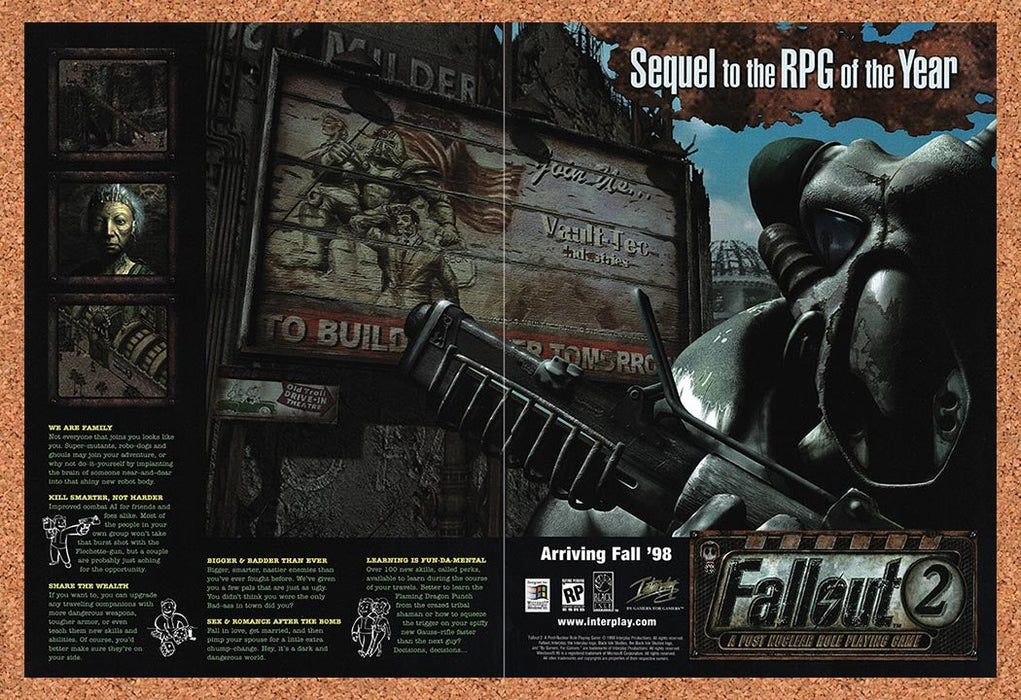 1998 Fallout 2 PC Original Ad - for just $23.49! 