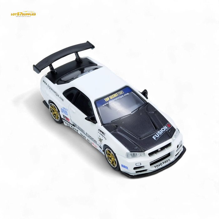 Inno64 Top Secret R34 GT-R White 1:64 - for just $29.99! 