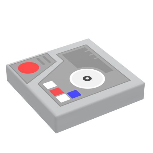 Control Panel #5 (Media w/ Buttons) for Star Wars/Space (2x2 Tile) - B3 Customs using LEGO parts - Just $1.50! Shop now at Retro Gaming of Denver