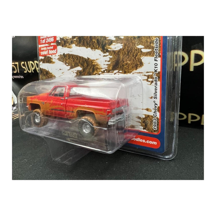 Auto World 1983 Chevrolet Silverado K10 4x4 Muddy LIFTED Squarebody 1:64 - Just $19.99! Shop now at Retro Gaming of Denver