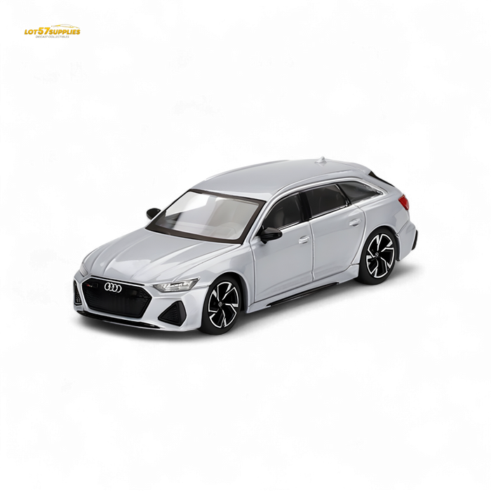 Mini-GT Audi RS 6 Avant Carbon Black Edition Florett Silver Limited Edition 1:64 - for just $17.99! 
