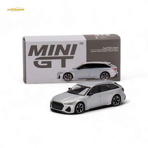 Mini-GT Audi RS 6 Avant Carbon Black Edition Florett Silver Limited Edition 1:64 - for just $17.99! 