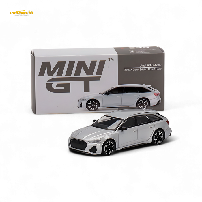 Mini-GT Audi RS 6 Avant Carbon Black Edition Florett Silver Limited Edition 1:64 - for just $17.99! 