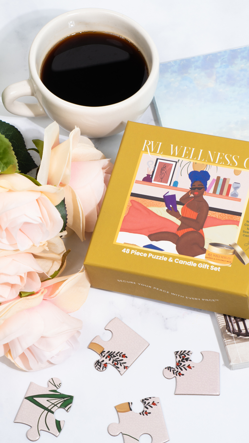 Reading & Relaxing | 48 Piece Puzzle & Candle Gift Set - for just $28! 