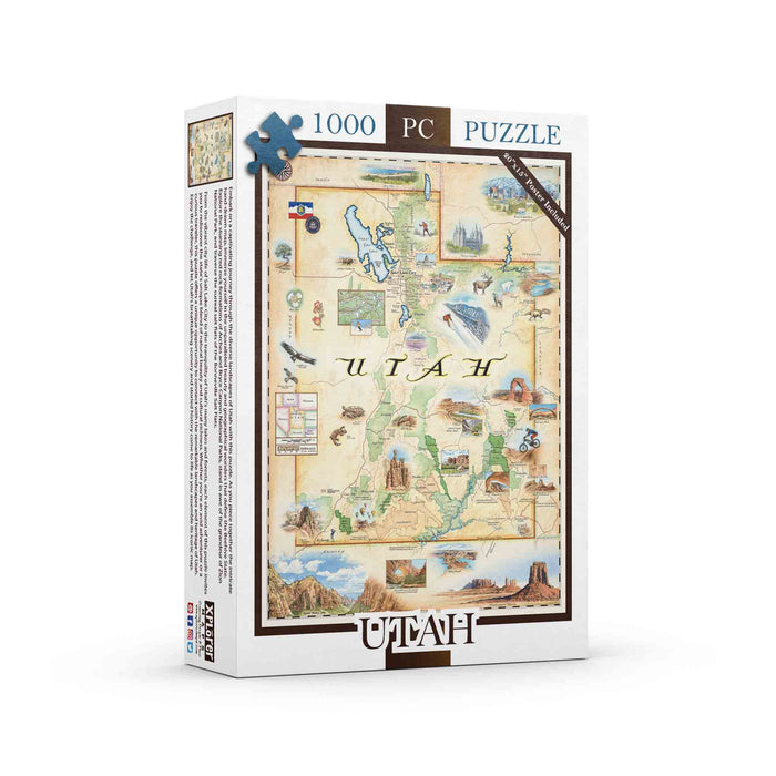 Utah State 1000 Piece Jigsaw Puzzle Xplorer Maps - for just $24.99! 
