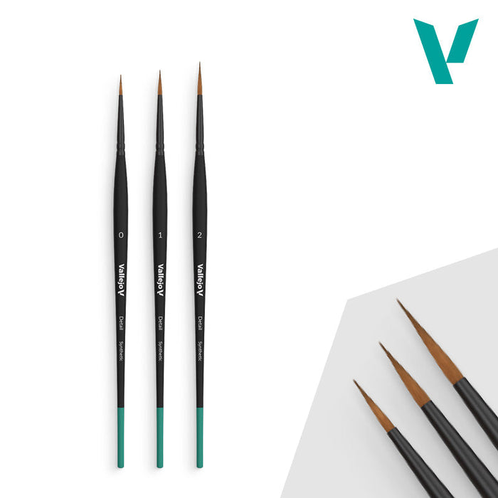 Vallejo Hobby Brushes: Detail - Synthetic - Design Set - Sizes 0, 1 & 2 - for just $13.99! 