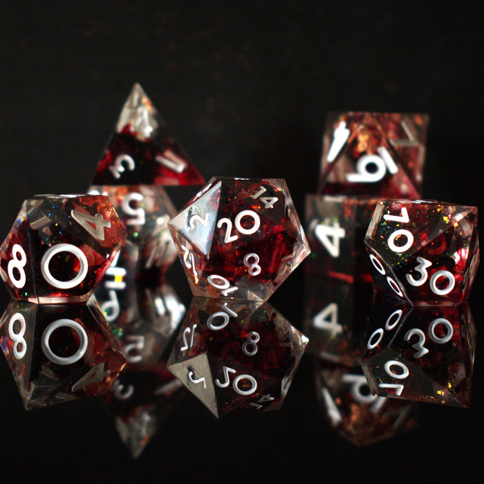 Vampiric Touch Sharp-Edged Resin Dice Set - Just $39.99! Shop now at Retro Gaming of Denver