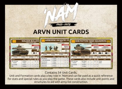 Flames of War: 'NAM - Army of the Republic of Vietnam Unit Cards - for just $15! 