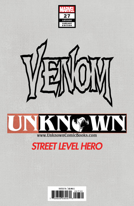 VENOM #27 UNKNOWN COMICS TYLER KIRKHAM SECRET COLOR SPLASH - for just $40! 