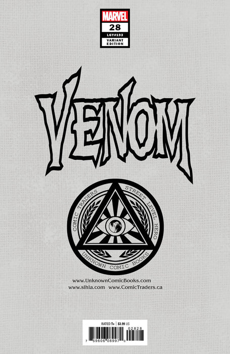 Venom #28 Unknown Comics Dave Rapoza Exclusive Virgin Var (09/16/2020) (09/23/2020) - for just $20! 