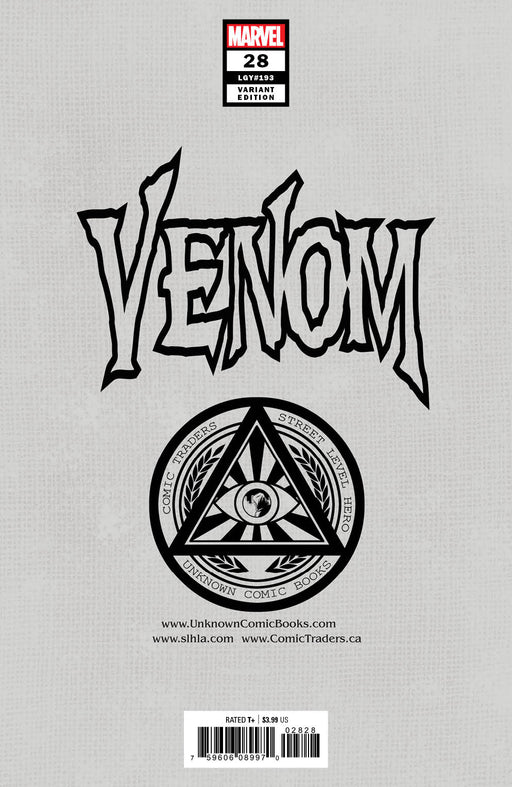 Venom #28 Unknown Comics Dave Rapoza Exclusive Virgin Var (09/16/2020) (09/23/2020) - for just $20! 
