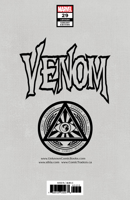 Venom #29 Unknown Comics Tyler Kirkham Exclusive Secret Var (10/07/2020) (10/21/2020) - for just $10! 