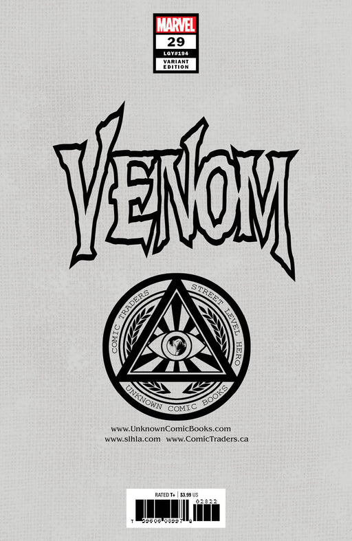 Venom #29 Unknown Comics Tyler Kirkham Exclusive Secret Var (10/07/2020) (10/21/2020) - for just $10! 