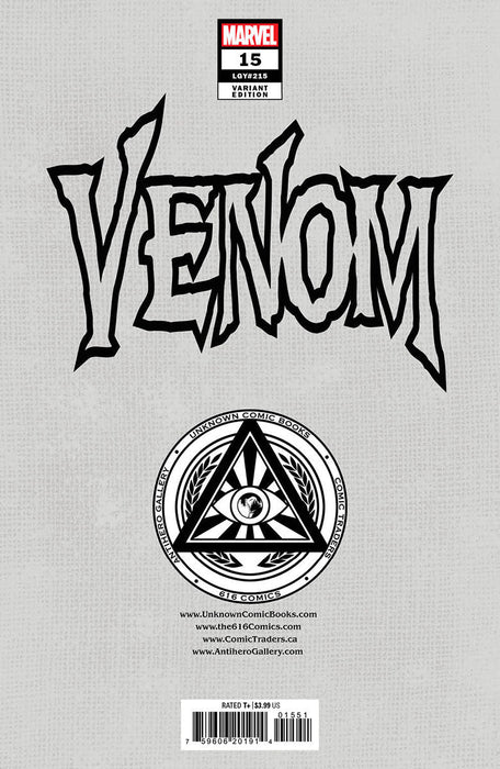Venom #15 [Dwb] Unknown Comics Marco Mastrazzo Exclusive Var (01/18/2023) - for just $10! 