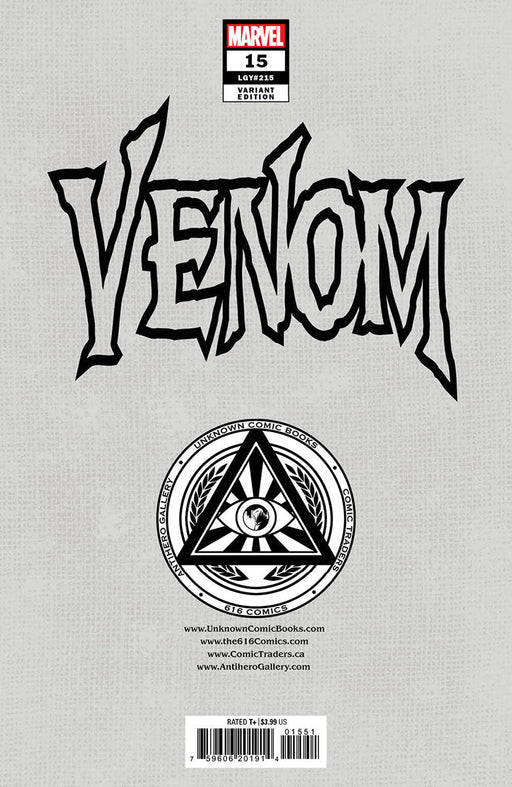 Venom #15 [Dwb] Unknown Comics Marco Mastrazzo Exclusive Var (01/18/2023) - for just $10! 