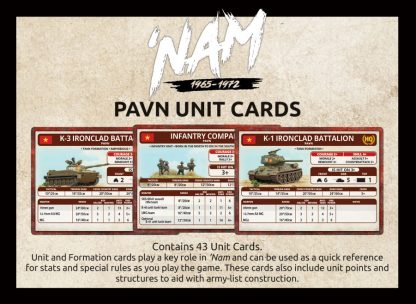Flames of War: 'NAM - People's Army of Vietnam Unit Cards - for just $12! 